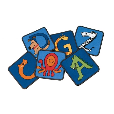 Carpets For Kids A to Z Animal Squares - Set of 26, 26PK 5526